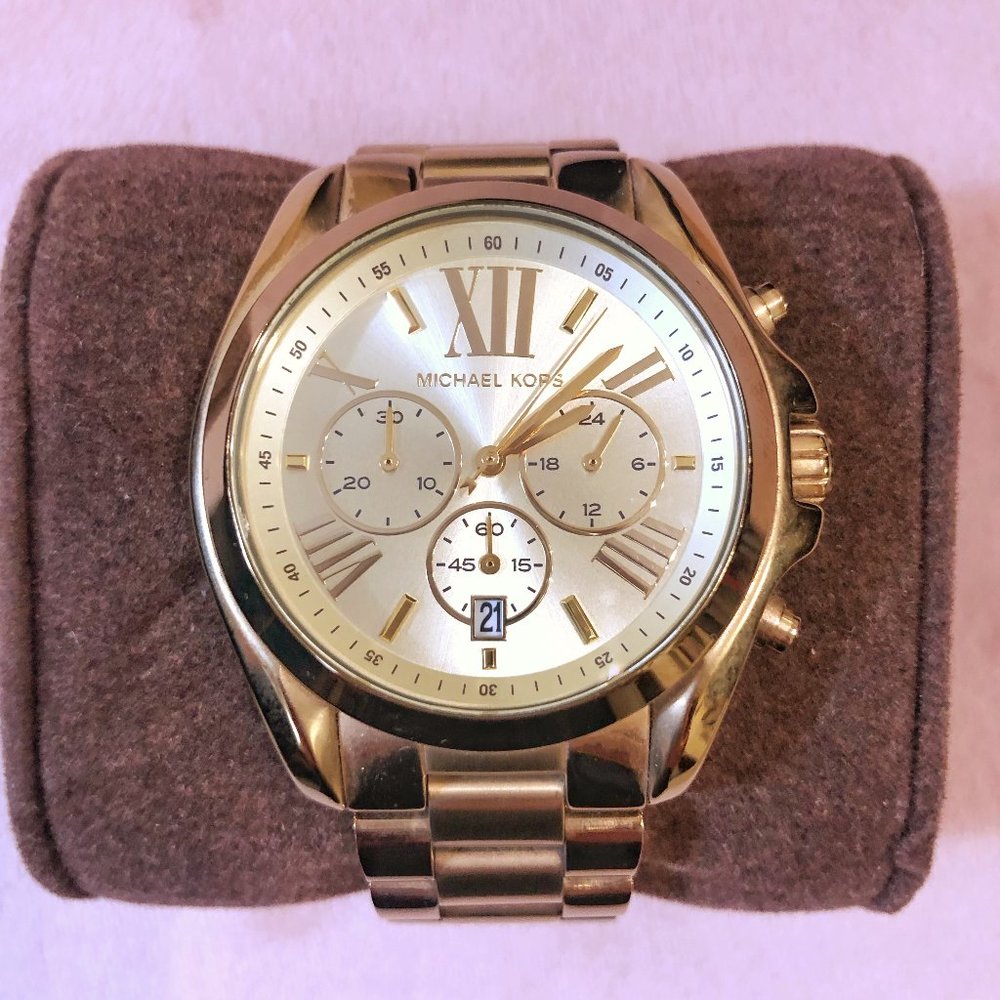 Michael Kors Gold Bradshaw Chrono Watch MK5605